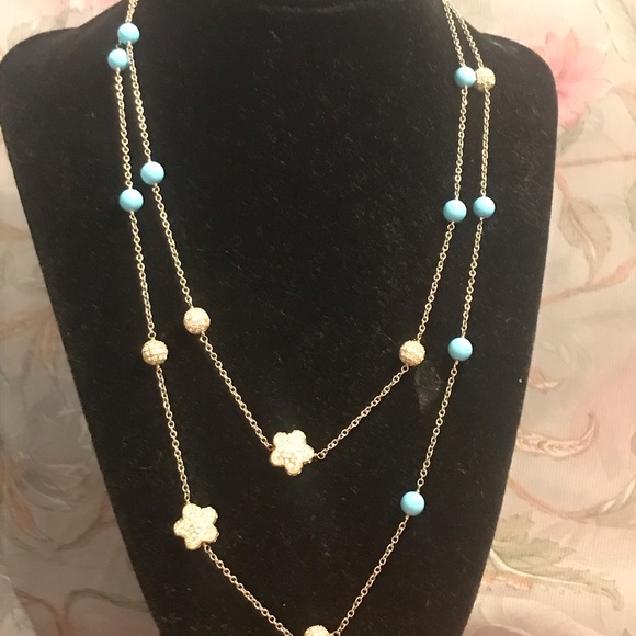 Vintage Sterling & Turquoise Satellite Necklace - Picture 9 of 11